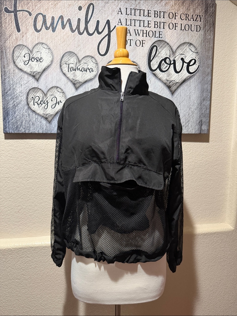 Angel Kiss Black Mesh Bomber Jacket